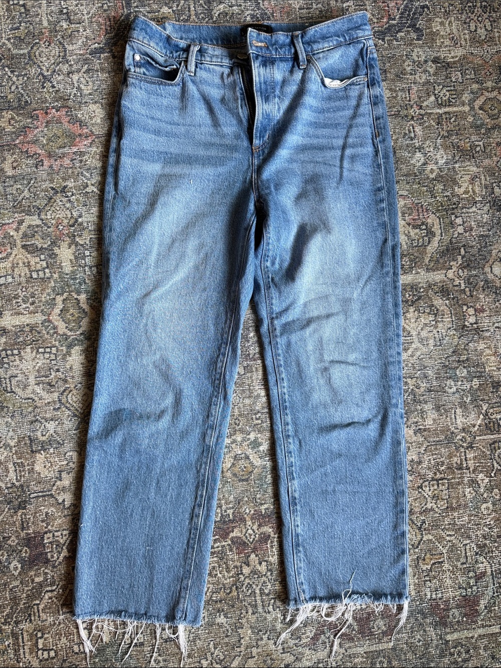 Ann Taylor Straight Leg Jeans in Light Blue Wash